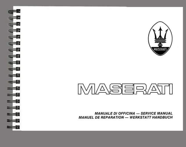 Manuale dell’officina Maserati Biturbo