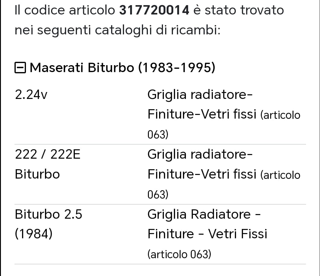 317720014 GUARNIZIONE LUNOTTO