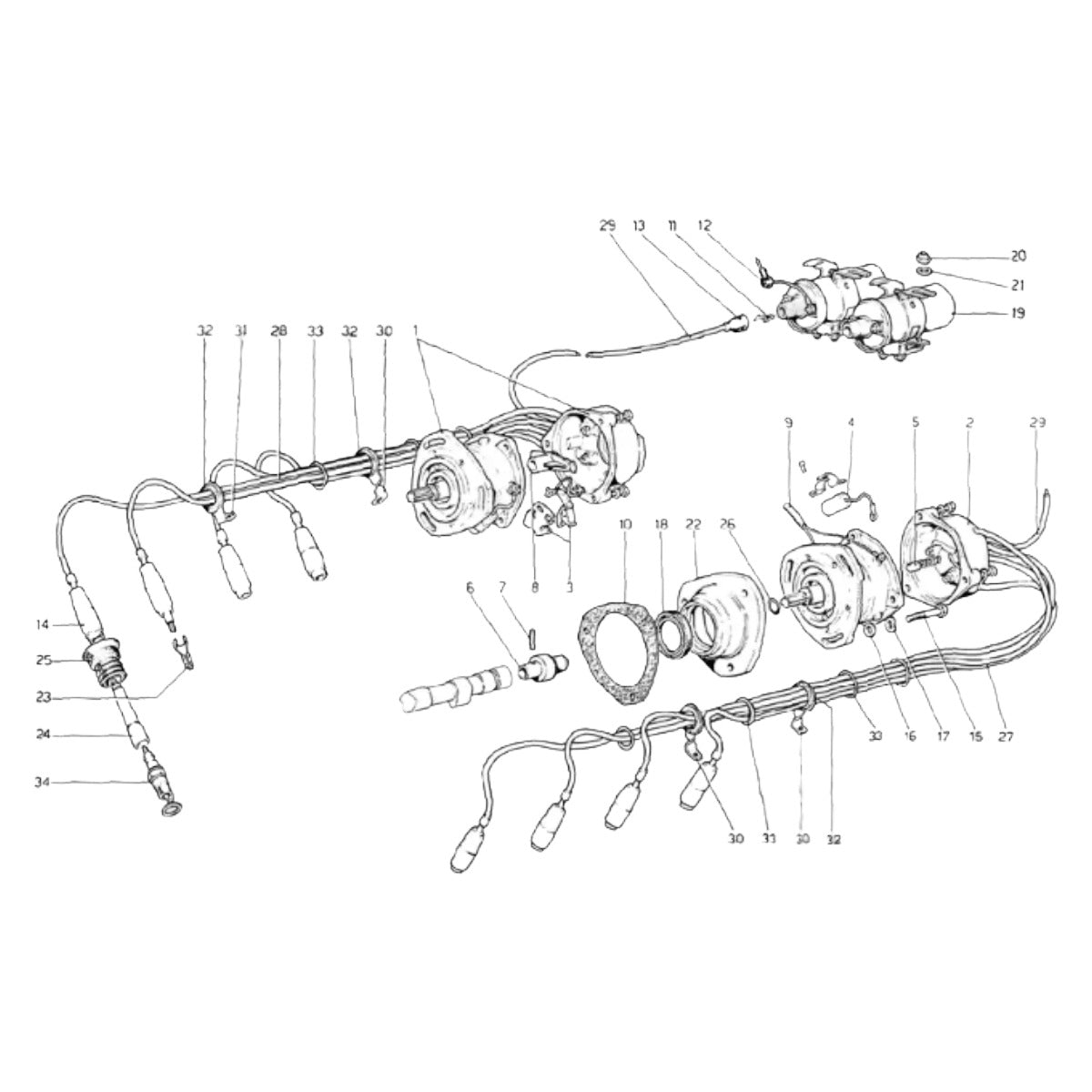KIT CAVI CANDELE PER FERRARI 308 / 328 GTB E GTS