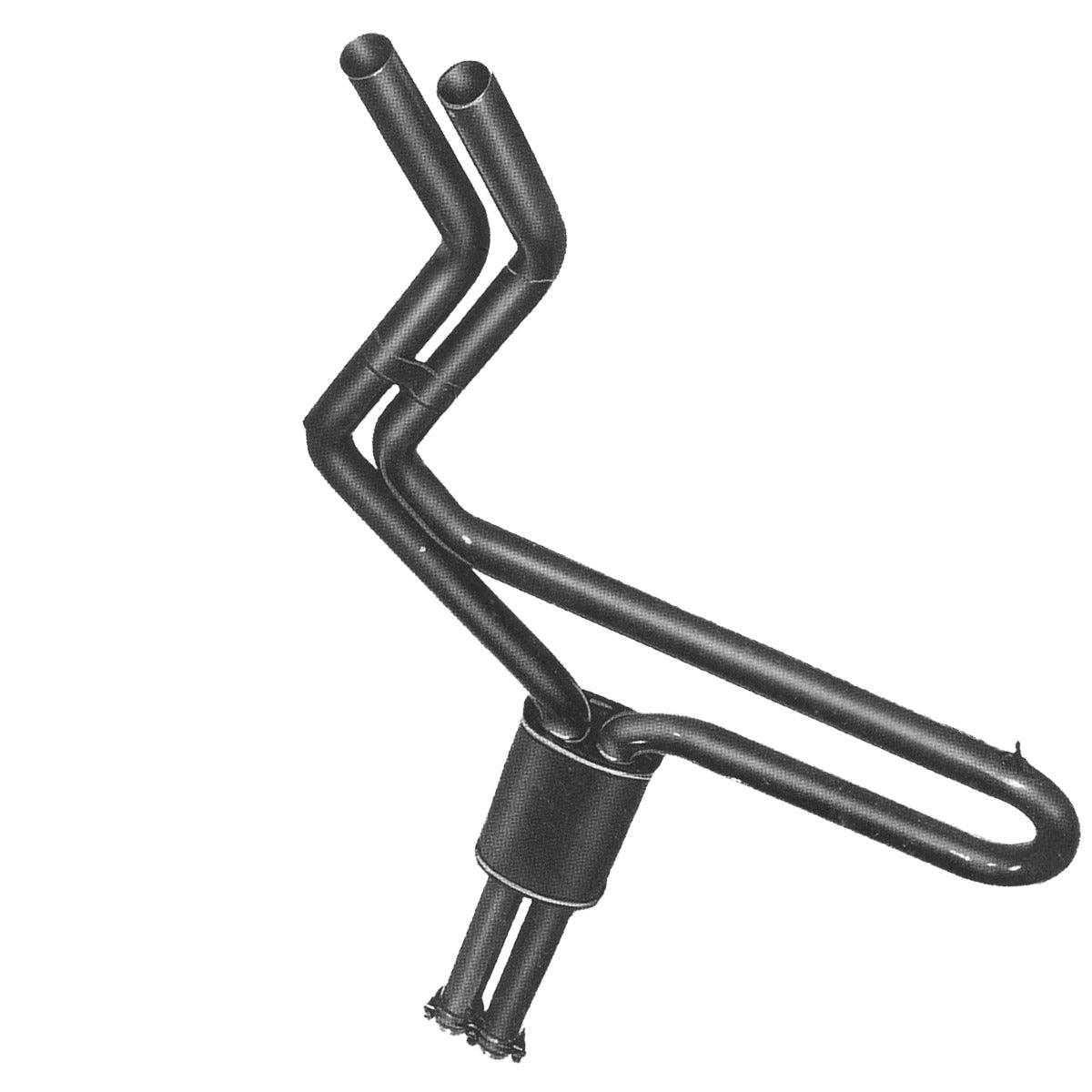 SILENZIATORE CENTRALE PER MASERATI BITURBO S - SPIDER 2000cc nuovo paraurti (MS 2115)