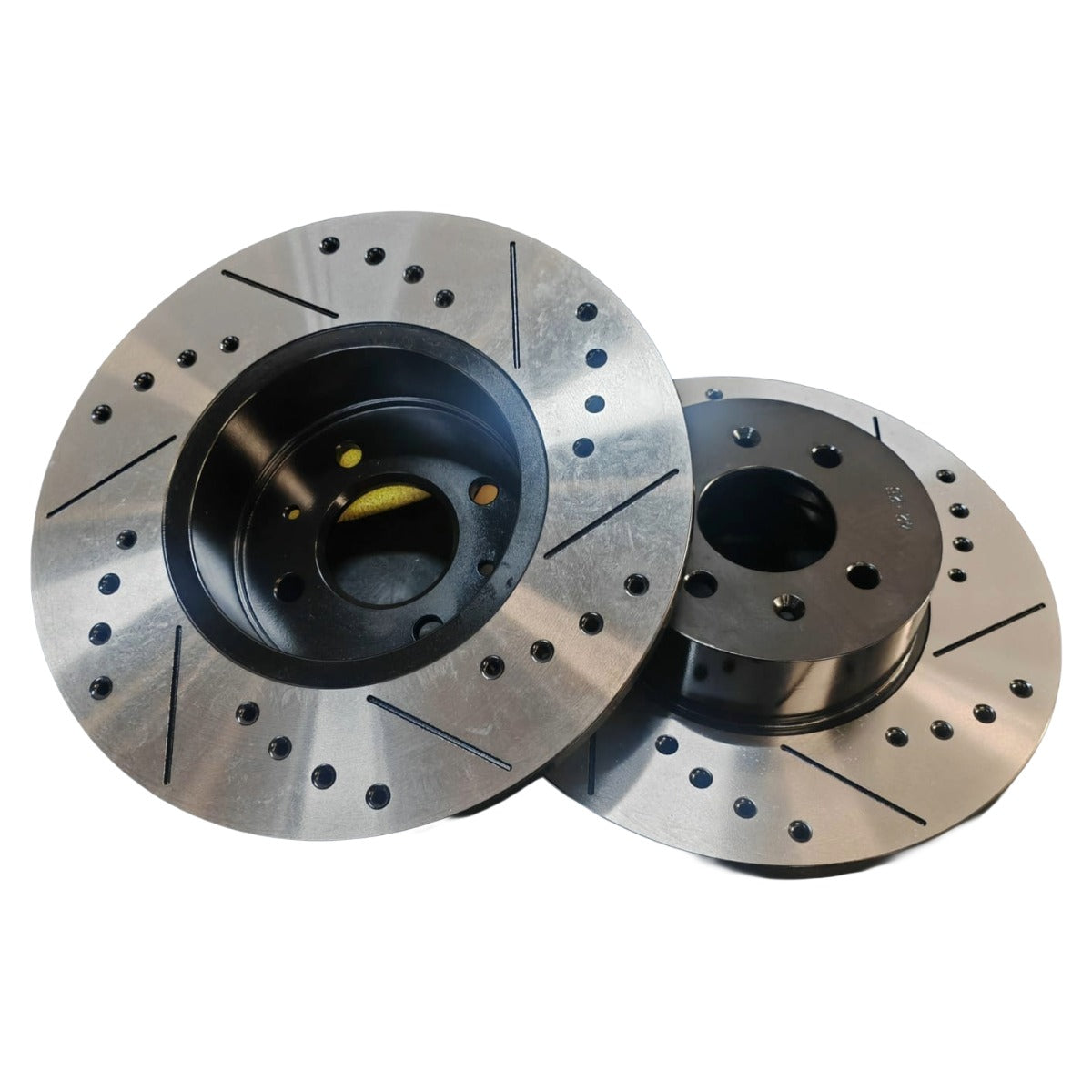 317220320 COPPIA DISCHI FRENO ANTERIORI BAFFATI E FORATI RIFATTI NUOVI