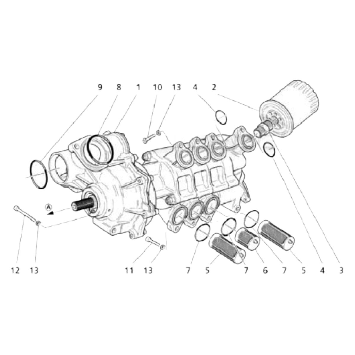 202976 KIT GUARNIZIONI PER REVISIONE POMPA OLIO (NO ACQUA) PER MASERATI 4200/QPT/FERRARI 430