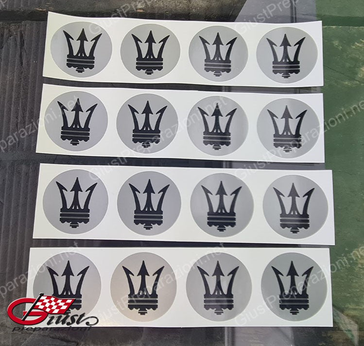 MASERATI BITURBO 15" WHEEL HUB CAP STICKERS